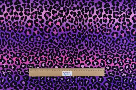 Bade-/Sportjersey (aus recyceltem Polyester) - Leopard pink/lila