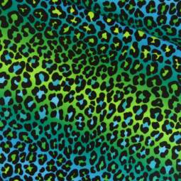 Bade-/Sportjersey (aus recyceltem Polyester) - Leopard grün/türkis – Bild 1