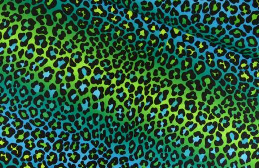 Bade-/Sportjersey (aus recyceltem Polyester) - Leopard grün/türkis
