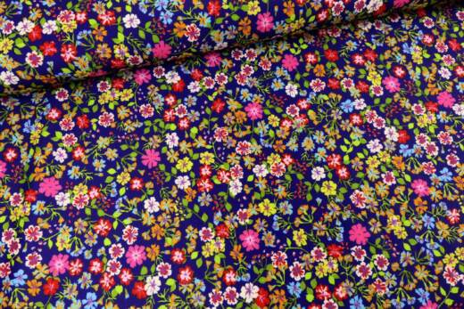 Bade-/Sportjersey (aus recyceltem Polyester) - Wildblumen navy