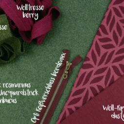 Bio Wolljacquardstrick - Sambucus berry/malaga – Bild 2