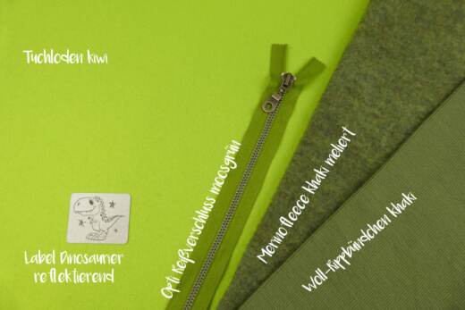 Bio Tuchloden aus 100% Wolle - kiwi