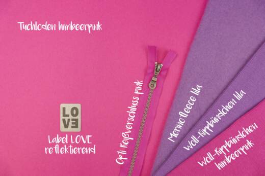 Bio Tuchloden aus 100% Wolle - himbeerpink