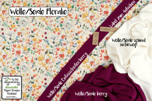 Wolle/Seide Biojersey - Floralie