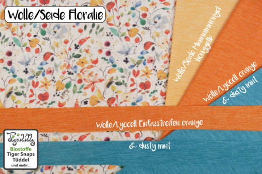 Wolle/Seide Biojersey - Floralie