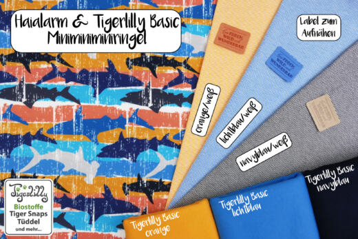 Biojersey - Tigerlilly - Miniminiminiringel navyblau/weiß