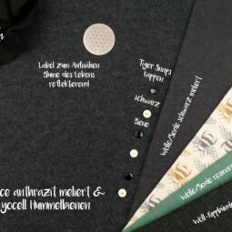 Bio Merinofleece - anthrazit meliert – Bild 3