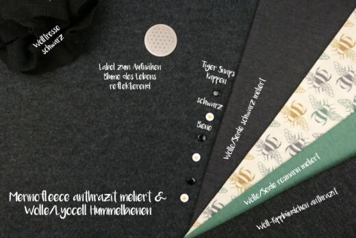 Bio Merinofleece - anthrazit meliert