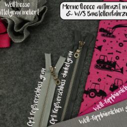 Bio Merinofleece - anthrazit meliert – Bild 2