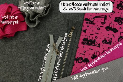 Bio Merinofleece - anthrazit meliert