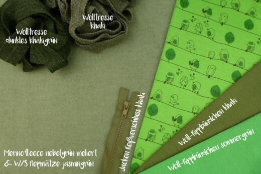 Bio Merinofleece - nebelgrün
