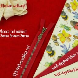 Bio Merinofleece - rot meliert – Bild 4