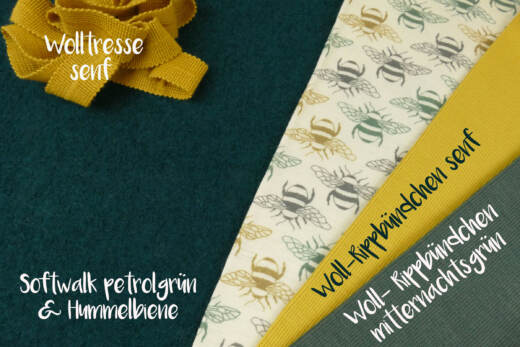Wolle/Lyocell Biojersey - Hummelbienen