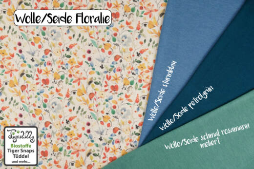 Wolle/Seide Biojersey - Floralie
