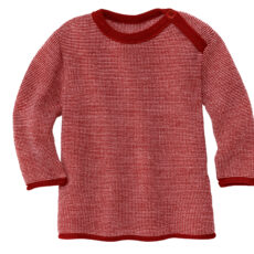 disana Bio Woll Melange-Pullover - bordeaux rosé Größe 50/56