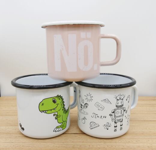 Ein Emaillebecher 250ml - Tigerlilly EP - Dinosaurier & Ameise