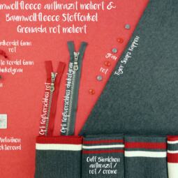 Bio Baumwollfleece - anthrazit meliert 068 – Bild 2