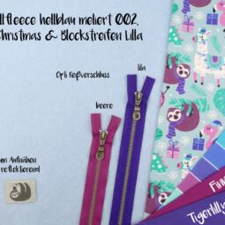 Bio Baumwollfleece - hellblau meliert 002 – Bild 2