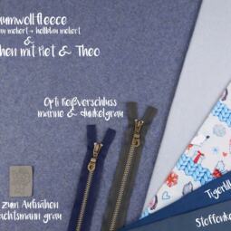 Bio Baumwollfleece - jeansblau meliert 007 – Bild 2