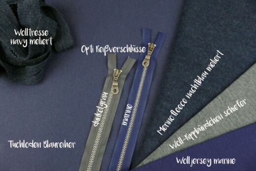 Bio Tuchloden aus 100% Wolle - Blaureiher