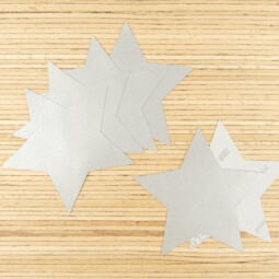 Ein Label zum Aufnähen - "Stern" reflektierend (3M™ Scotchlite™) – Bild 2