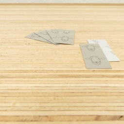 Ein Label zum Aufnähen - "Schafskopf doppelt" reflektierend (3M™ Scotchlite™) – Bild 3