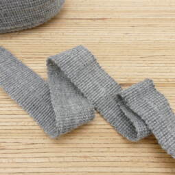 Bio Wolltresse aus 100% Schurwolle - grau meliert 7005