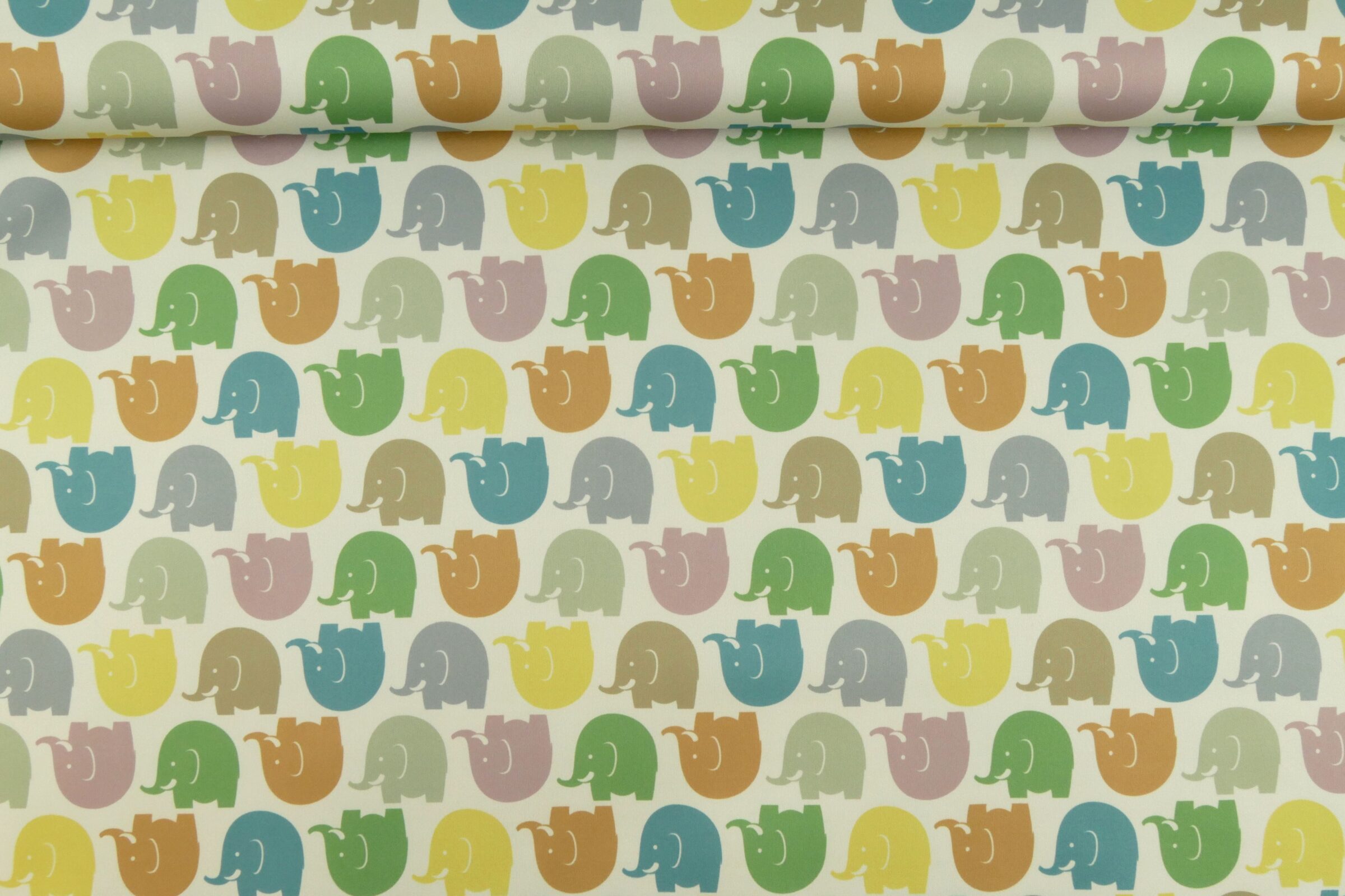 PUL Stoff – Retro Elefanten Tigerlilly