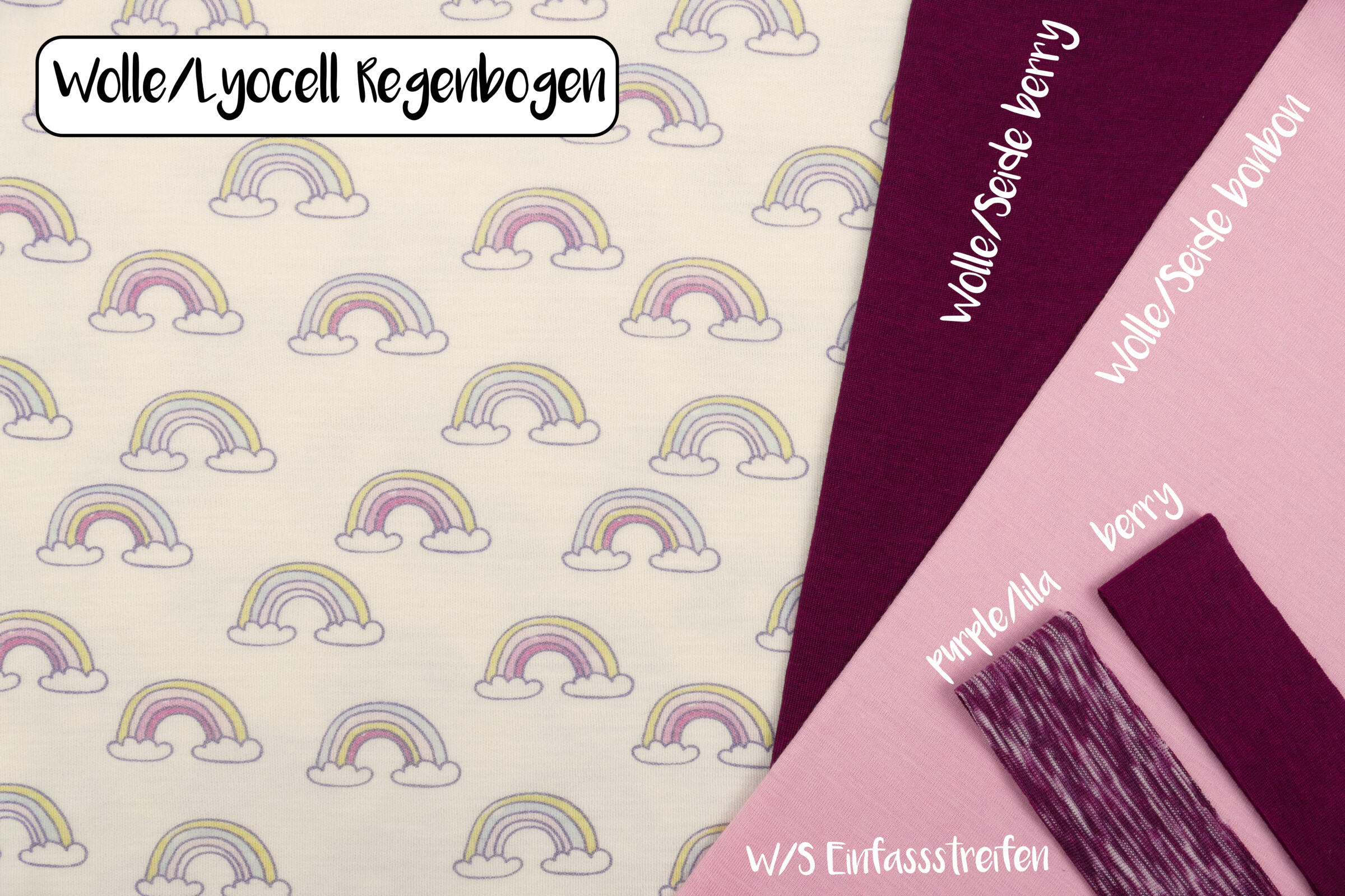 wollelyocell interlock regenbogen berry