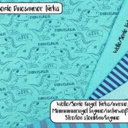 Wolle/Seide Biojersey - türkis – Bild 2