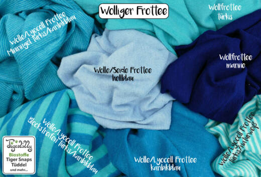 Wolle/Lyocell Bio Frottee - karibikblau (Überbreite)
