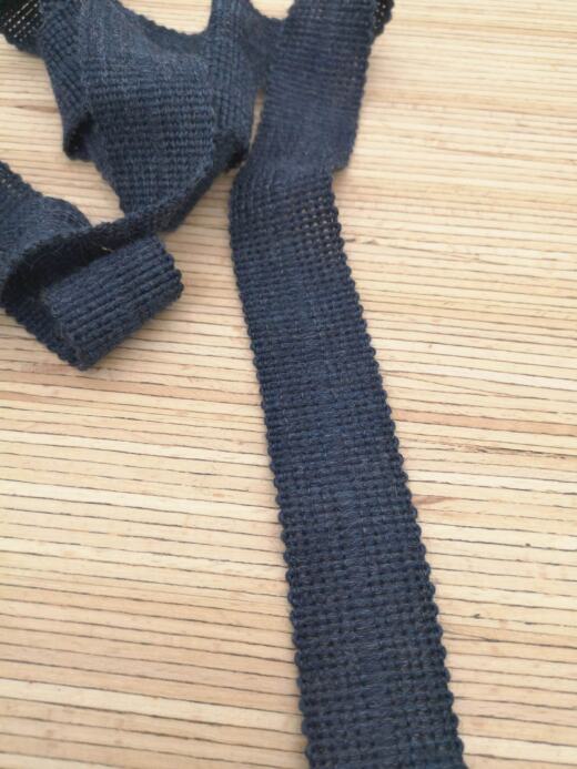 Bio Wolltresse aus 100% Schurwolle - dark denim (ehem. navy meliert) 7259