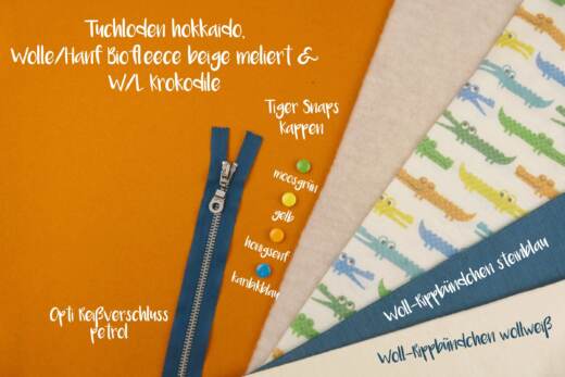 Wolle/Lyocell Biojersey - Krokodile