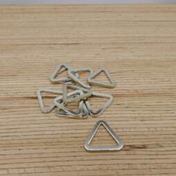 10er Pack Dreikant-Ring 20mm - silber