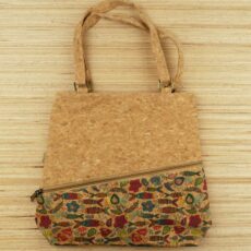 Große Kork Handtasche - Fische bunt