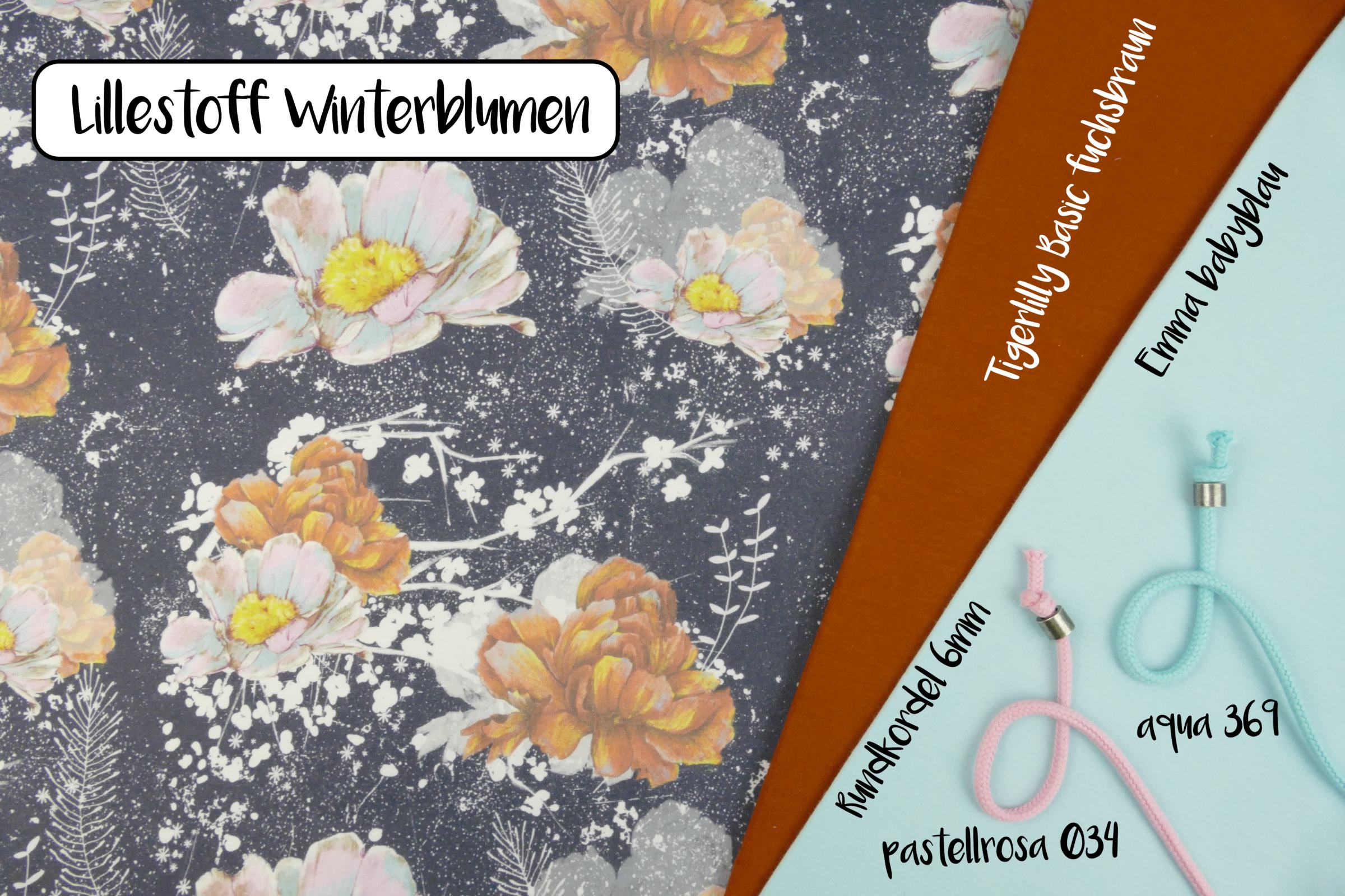 Lillestoff Winterblumen