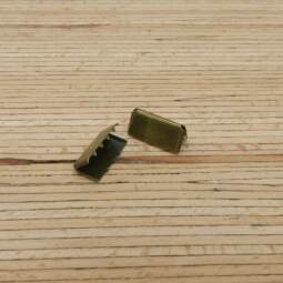 2 Kordelenden 20mm aus Metall altmessing