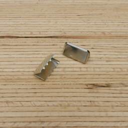 2 Kordelenden 20mm aus Metall silber