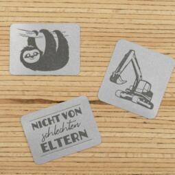 Ein Label zum Aufnähen - Bagger reflektierend (3M™ Scotchlite™) – Bild 2