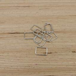 10er Pack Vierkant-Ring 20mm - silber