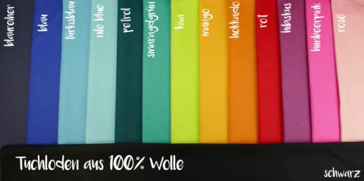 Bio Tuchloden aus 100% Wolle - kiwi