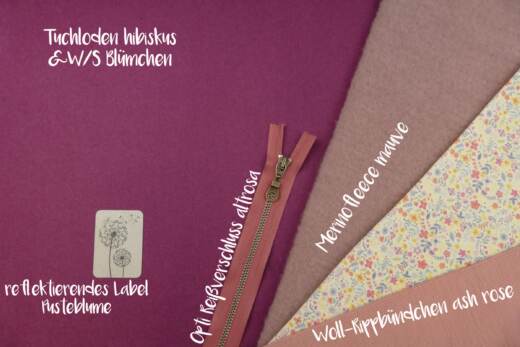 Bio Tuchloden aus 100% Wolle - hibiskus