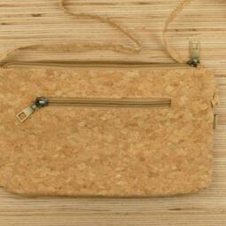 Kurze Kork Umhängetasche / Schultertasche - Geometric schwarz – Bild 3