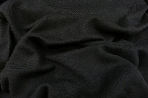 Wolle/Lyocell Biojersey - schwarz