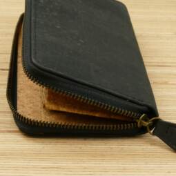 Kork Portemonnaie mit abnehmbarer Handschlaufe - schwarz – Bild 3