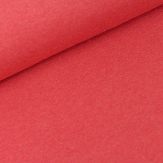 Biojersey uni - Stoffonkel - grenada (rot meliert)