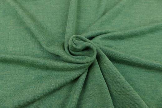 Wolle/Seide Biojersey uni - rosmarin meliert (Made in Germany)