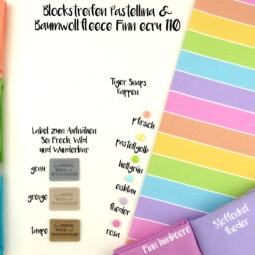 Biojersey - Tigerlilly - Blockstreifen Pastellina – Bild 4