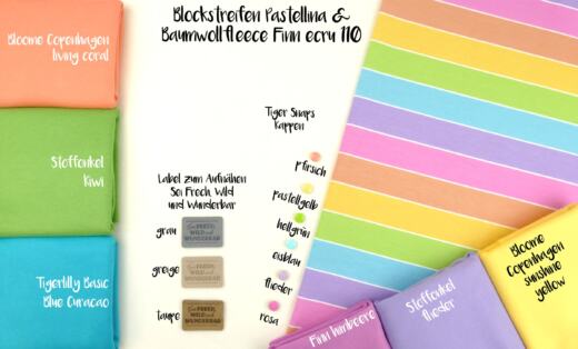 Biojersey - Tigerlilly - Blockstreifen Pastellina