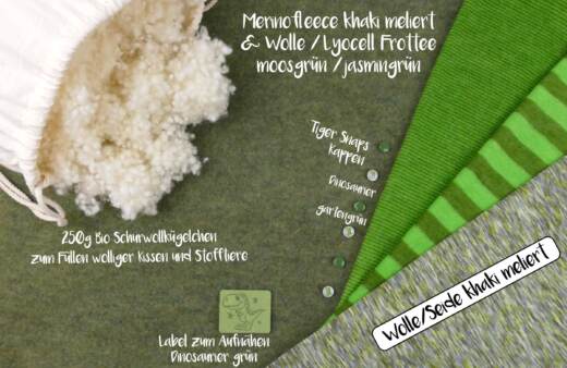 250g Bio Schurwollkügelchen im Biobaumwoll-Turnbeutel